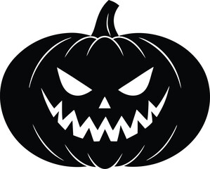  halloween pumpkin silhouette vector  