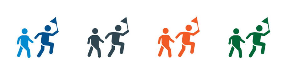 Leadership icon for guidance, pioneering, leader.