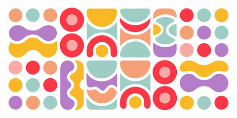 Abstract Geometric Pattern with Pastel Colors