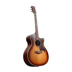 Obraz premium Beautiful acoustic guitar with warm sunburst finish, perfect for music lovers.