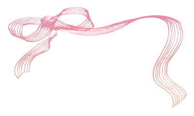 Antique Hand-drawn Ribbon_Vector_Gradient_Greeting Card, Celebration, Message｜13,アンティークな手書きのリボン_ベクター_グラデーション_グリーティングカード、お祝い、メッセージ