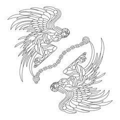 vector illustration of a dragon