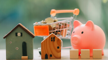 piggy bank and house