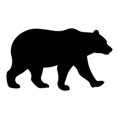 Bear Walking Silhouette Vector 