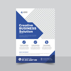 Modern business flyer A4 template, brochure layout design, annual report cover, creative poster template, corporate flyer for marketing
