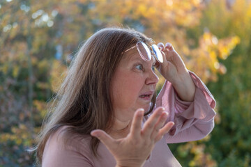 Angry Aggressive Stressed woman 50s, visual person experiencing intense frustration, Confrontation...
