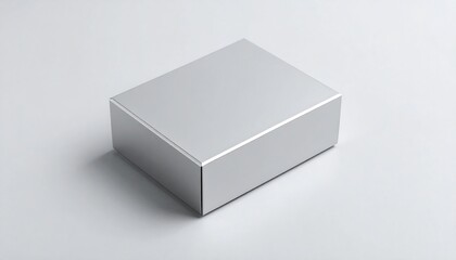 Fototapeta premium Blank gray box on plain background