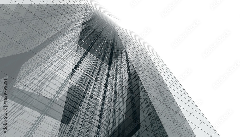 Canvas Prints architectural building 3d illustration 3d rendering