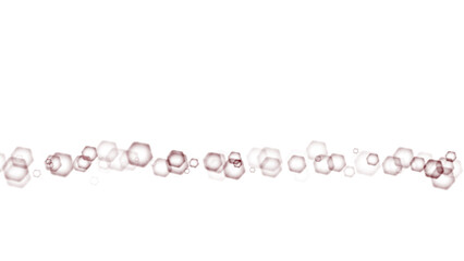 Geometric Hexagons on White, Abstract Science Background, Light and Airy Graphic Design, Minimalist Decoration, Network Connection Pattern