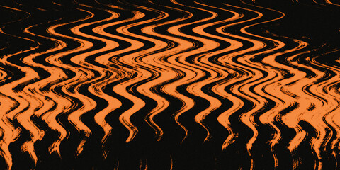 abstract Orange and black waves background vector
