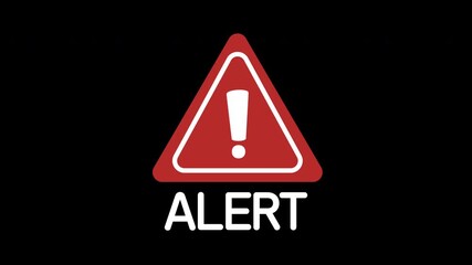 Alert icon Animation, alert warning red symbol
