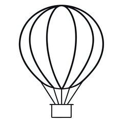 Obraz premium hot air balloon ,outline illustration isolated on white background