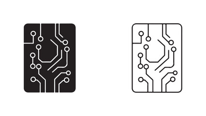 Circuit board outline with transparent background