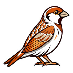 bird ,outline isolated on white background