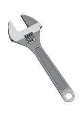 Adjustable wrench tool for repairs isolated PNG with Transparent Background