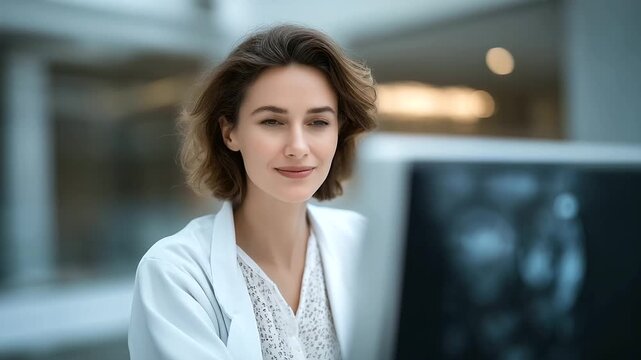 Radiologist Checking Calibration Chart for Accurate Contrast Scan
