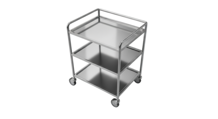 Stainless Steel Medical Cart 3 Tier Trolley
