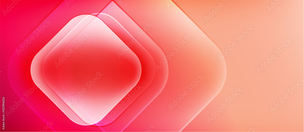 Poster abstract gradient background. red, orange hues create layered diamond shapes. smooth transitions, mo