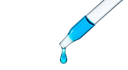 Dropper With Blue Liquid Droplet