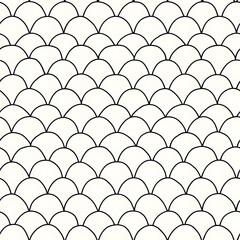 Dragon scale pattern, Japanese Seigaiha design. Traditional wave motif background
