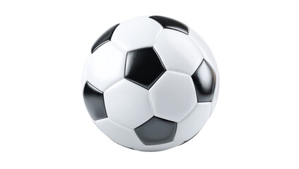 Naklejka premium Soccer ball in high resolution, black and white with geometric pattern
