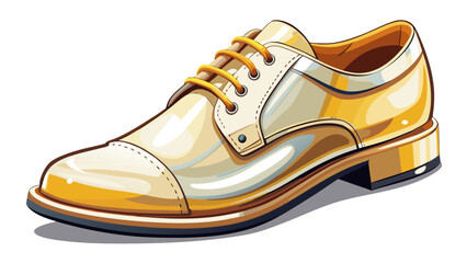 Men's classic leather shoes isolated on white background, shining in pure white elegance, snowy brilliance, ivory tone, pearl glow, subtle cream softness, radiant charm, timeless sophistication, perfe