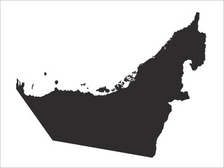 UAE country map on white background 