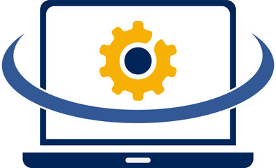 Laptop repair service logo