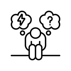 Depression line icon