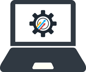 Laptop repair service logo