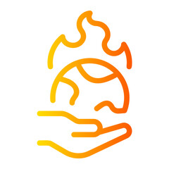 Obraz premium global warming gradient icon