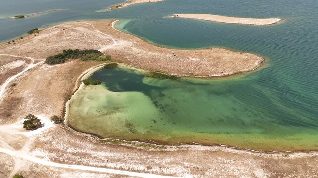 Aerial Drone of Lake Sevan is the largest body of water in both Armenia and the Caucasus region. It is one of the largest freshwater high-altitude (alpine) lakes in Eurasia