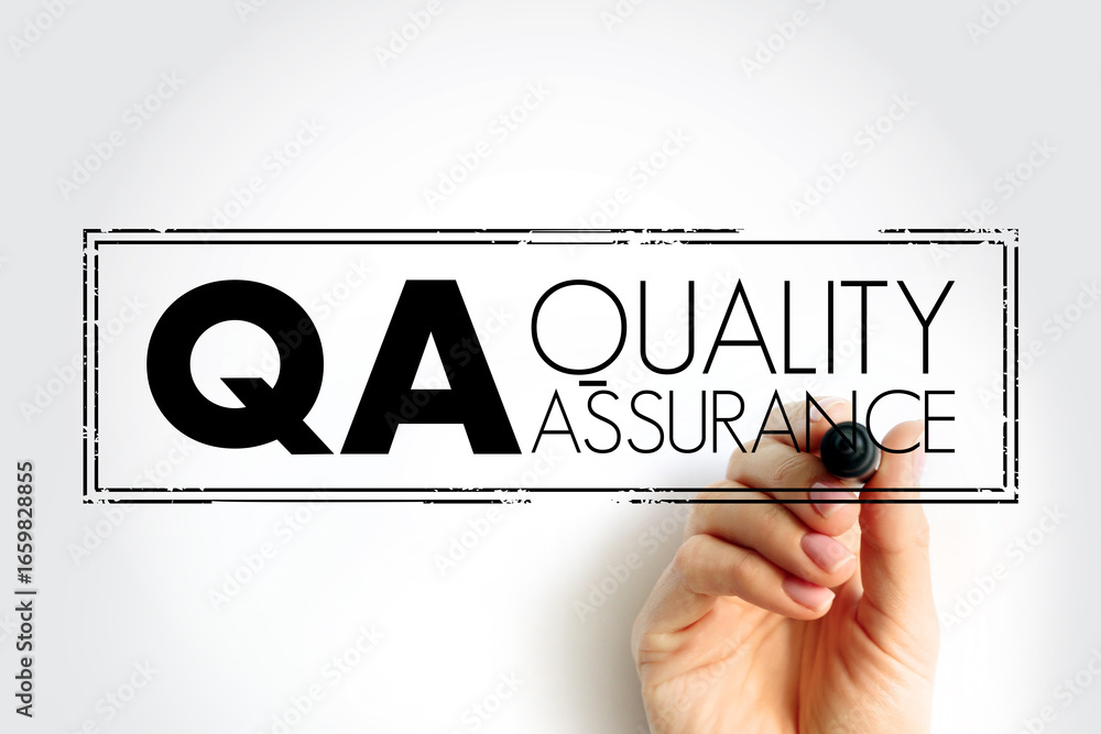 Poster qa quality assurance - systematic process of determining whether a product or service meets specifie