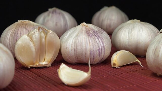 Garlic - very healthy product with many beneficial properties for health. Allium sativum, species of bulbous flowering plants in genus Allium