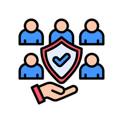 Obraz premium Safety Committee lineal color icon