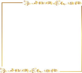 frame with leaves gold border Golden Border Warm Color Frame	
