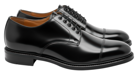 Classic Black Cap Toe Oxford Dress Shoes for Formal Occasions