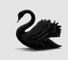 black swan vector