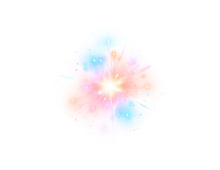 Congratulation, fireworks, celebration, party, event create festive sparkle. PNG greeting burst shines in Overlay with transparent background. Special stylised PNG perfect for card, wish, and holiday