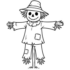 scarecrow isolated on white