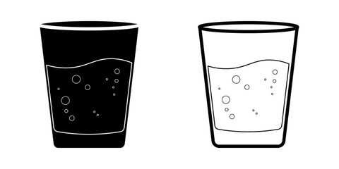 soda water icon on white background