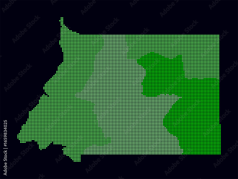 Aufkleber equatorial guinea dotted map. digital style map of the country on dark background. equatorial guinea
