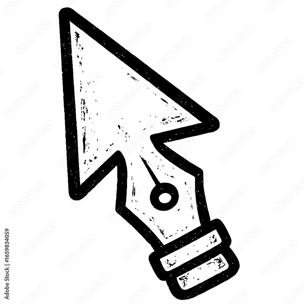 Poster grunge textured pen nib cursor pointer