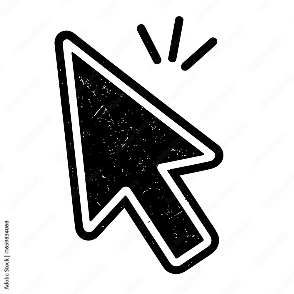 Poster grunge textured cursor click pointer