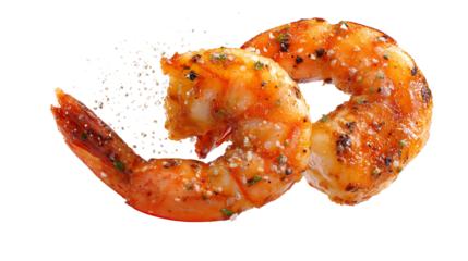 Grilled shrimp with savory seasoning, showcasing deliciously charred exterior and hint of spice, perfect for seafood lovers