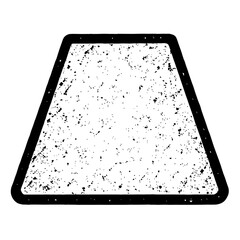 Distressed Trapezoid Vector Icon - Grungy Geometric Shape for Abstract Design and Decoration