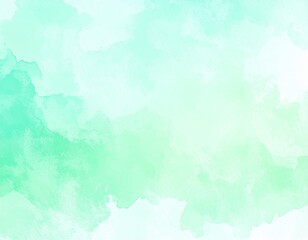 Fototapeta premium Clean and refreshing watercolor wellness video background with mint green and white tones
