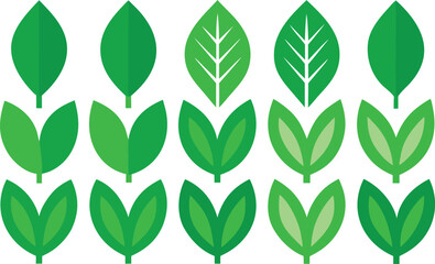 Green leaf pattern with varying shades and veins