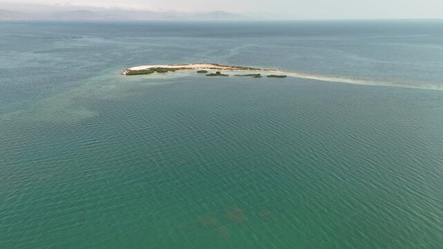 Aerial Drone of Lake Sevan is the largest body of water in both Armenia and the Caucasus region. It is one of the largest freshwater high-altitude (alpine) lakes in Eurasia