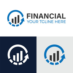 Financial logo creative illustration Stock Vector.